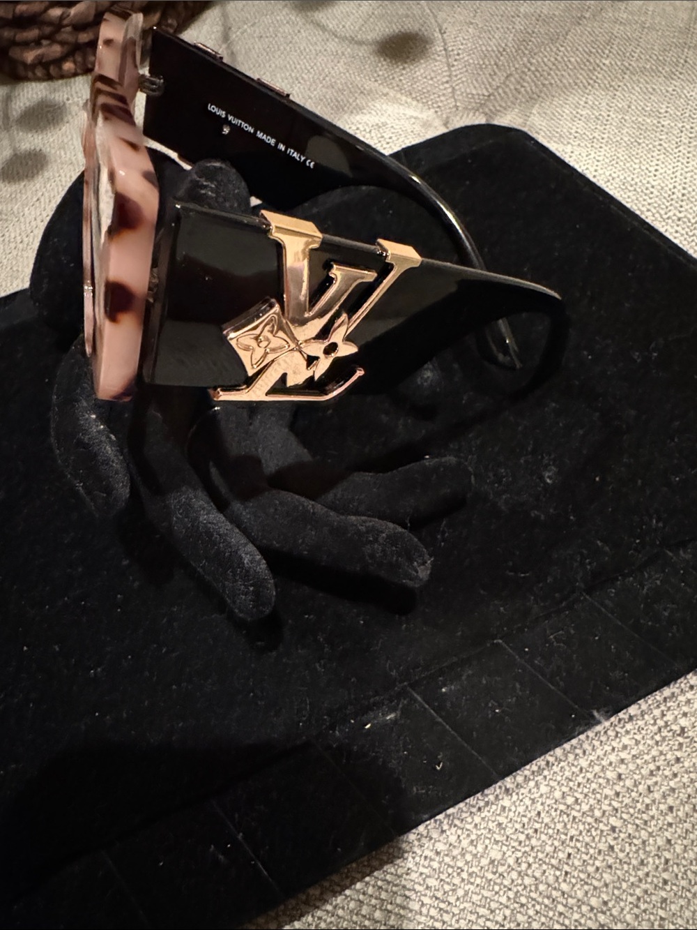 Louis VuittonTortoiseshell Frames Black Arms Cat-Eye Sunglasses - Picture 2 of 7